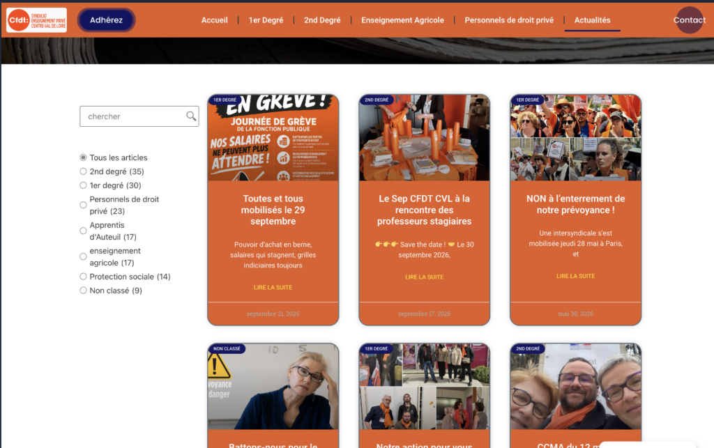 SEP Centre – CFDT Enseignement Privé